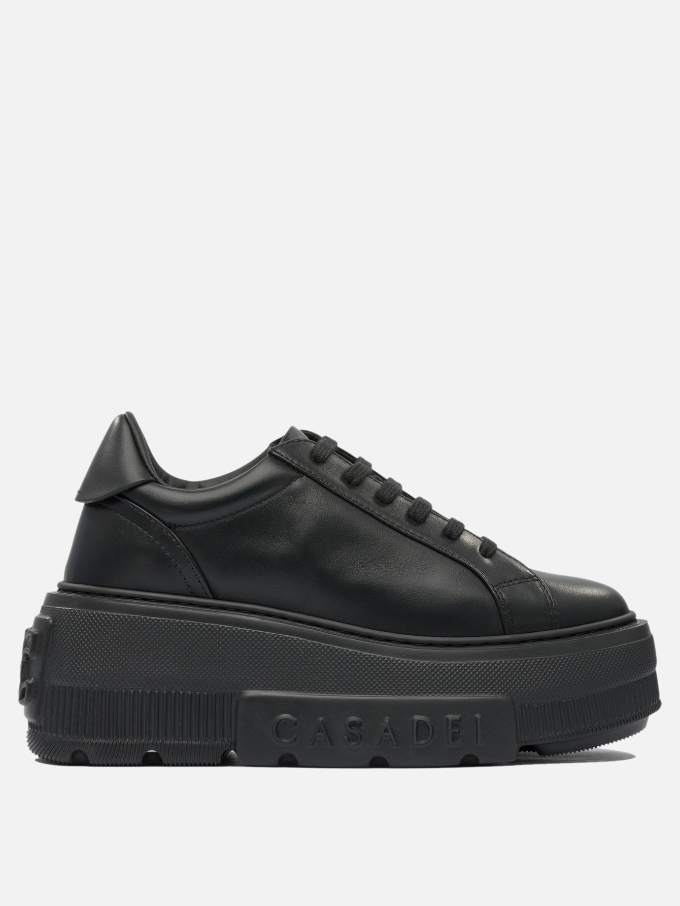 Low top sneakers 100% leather - 100% rubber  Black - Casadei Women | PDP | VIETTI Online Store | thumbnail
