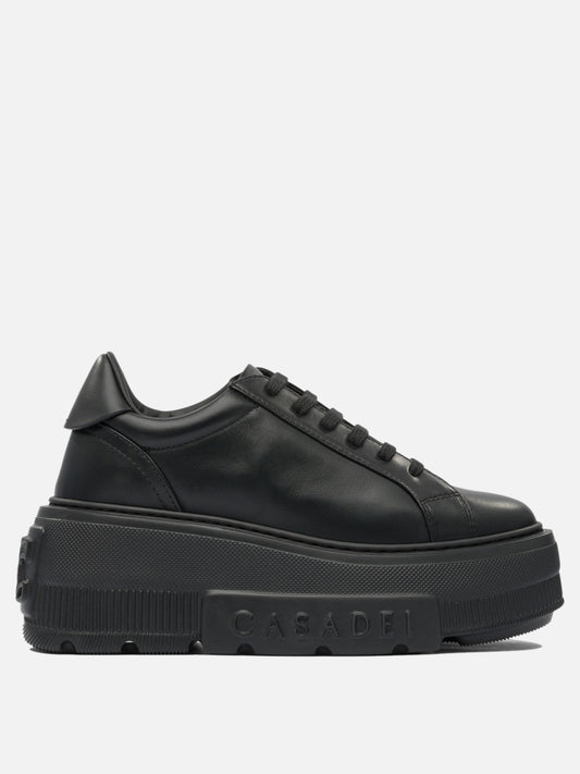 Low top sneakers 100% leather - 100% rubber  Black - Casadei Women | PLP | VIETTI Online Store 
