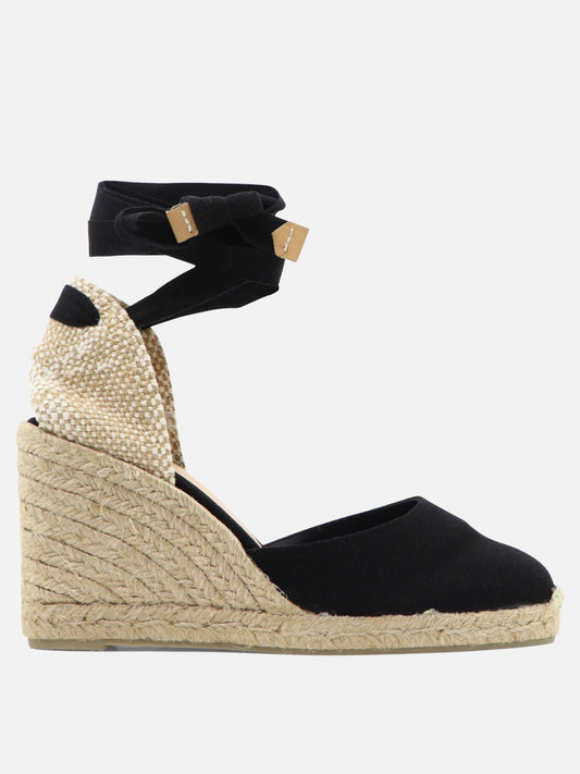 Heeled espadrilles 100% organic cotton - 100% rubber  Black - Castañer Women | PLP | VIETTI Online Store 
