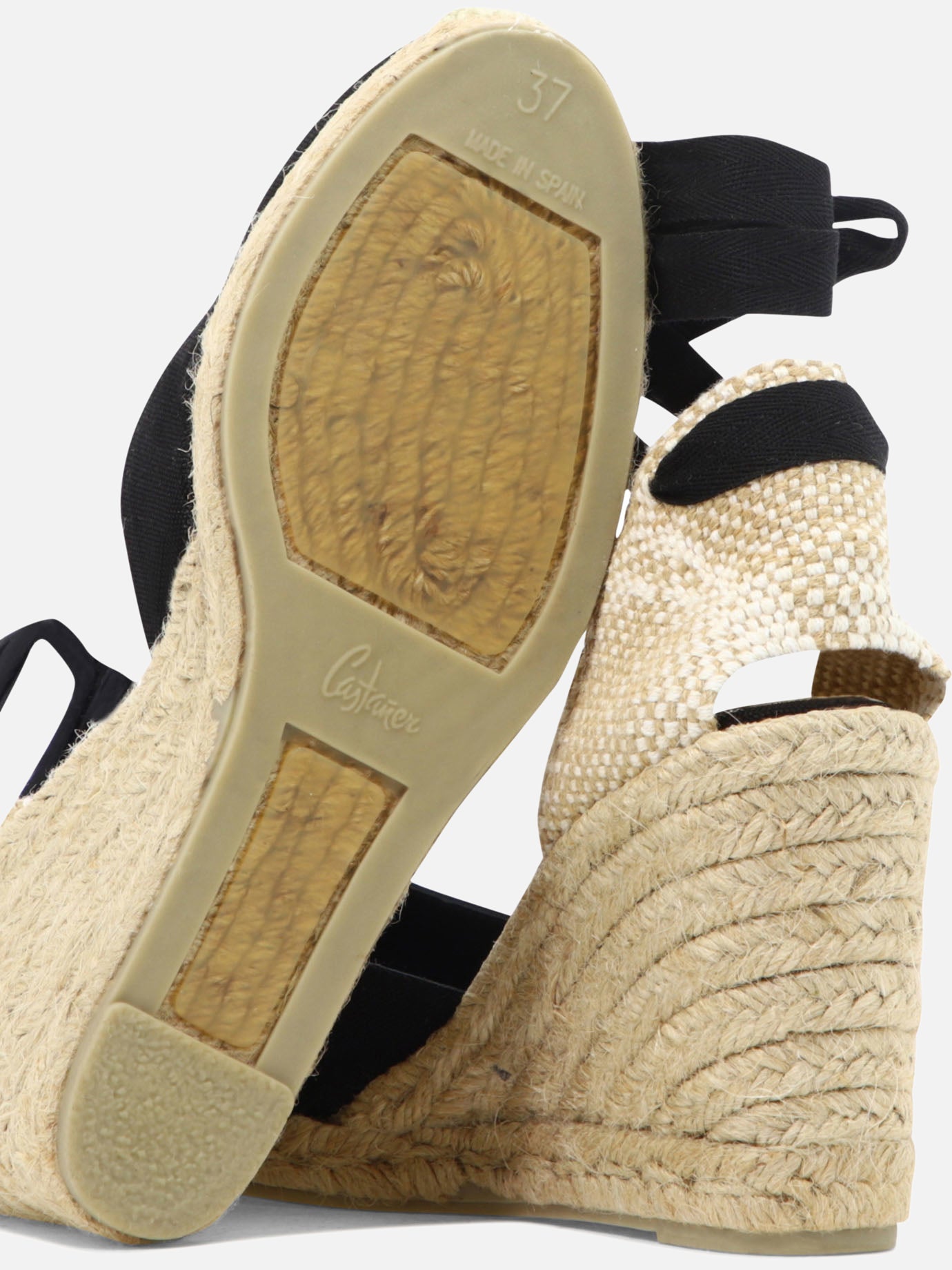 Heeled espadrilles 100% organic cotton - 100% rubber  Black - Castañer Women | PDP | VIETTI Online Store | Zoom-Modal_5
