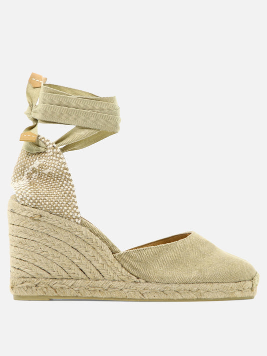Espadrilles alte 100% cotton - 100% rubber  Beige - Castañer Donna | VIETTI Online Store 
