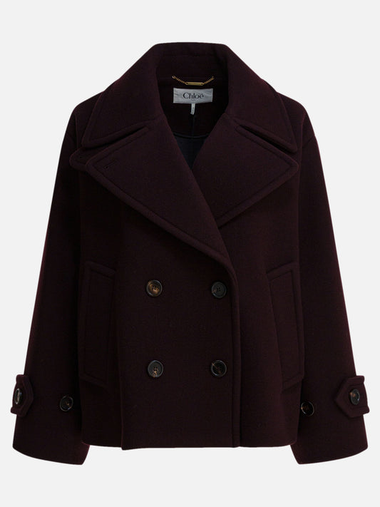 Cappotti corti Solid colour  Bordeaux - Chloé Donna | PLP | VIETTI Online Store 
