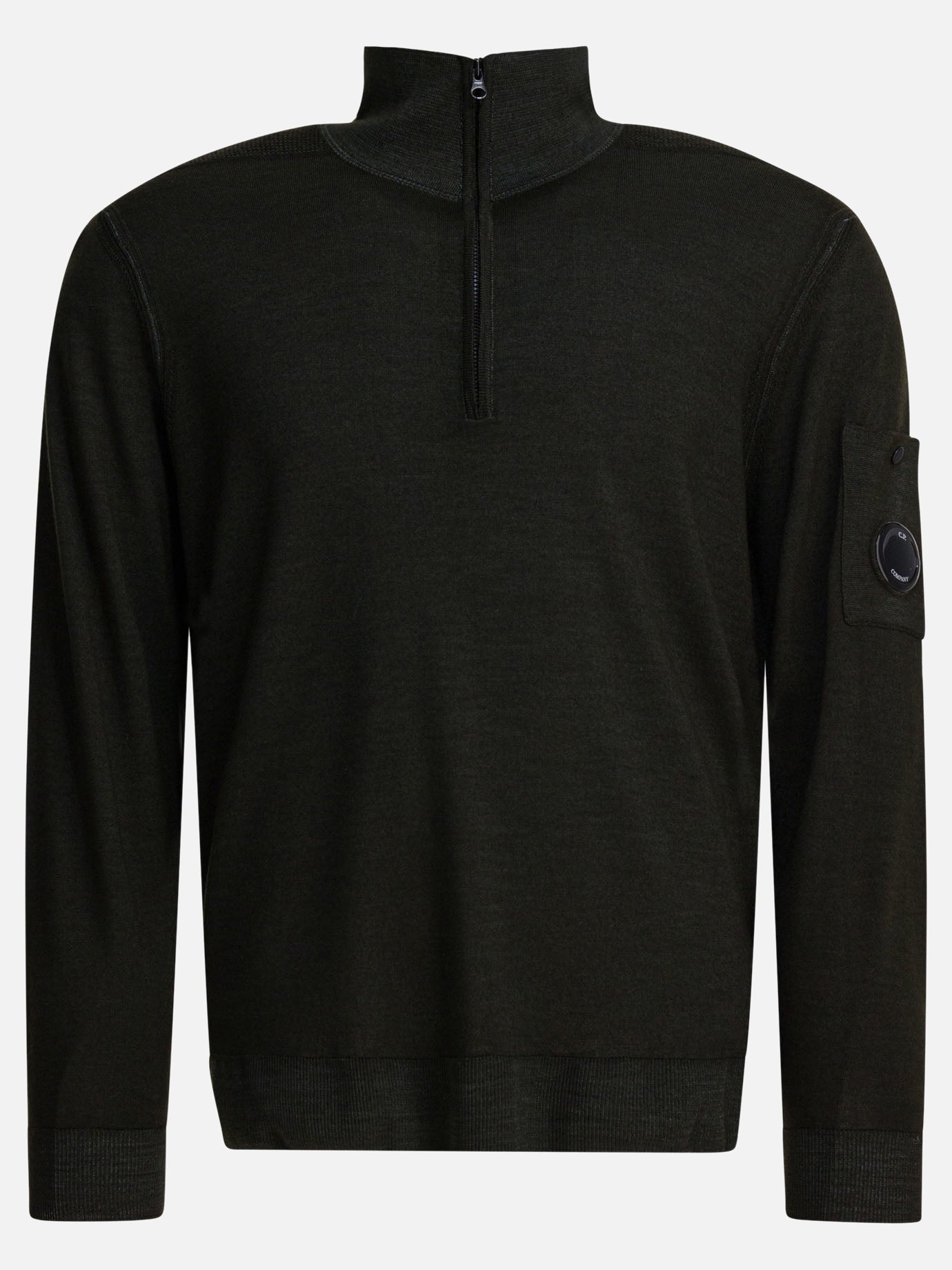 Maglioni con mezza zip Solid colour  Grigio - C.P. Company Uomo | PDP | VIETTI Online Store | Zoom-Modal
