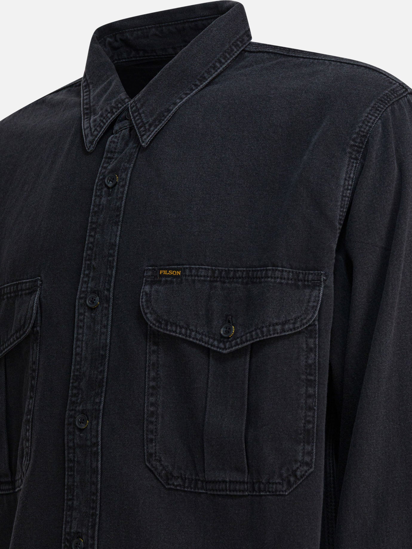 Overshirt jackets Solid colour  Black - Filson Men | PDP | VIETTI Online Store | Zoom-Modal_4
