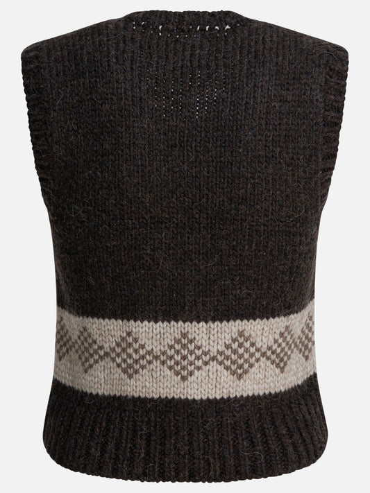 Vests Textured knit  Brown - Filson Women | PDP | VIETTI Online Store | 2
