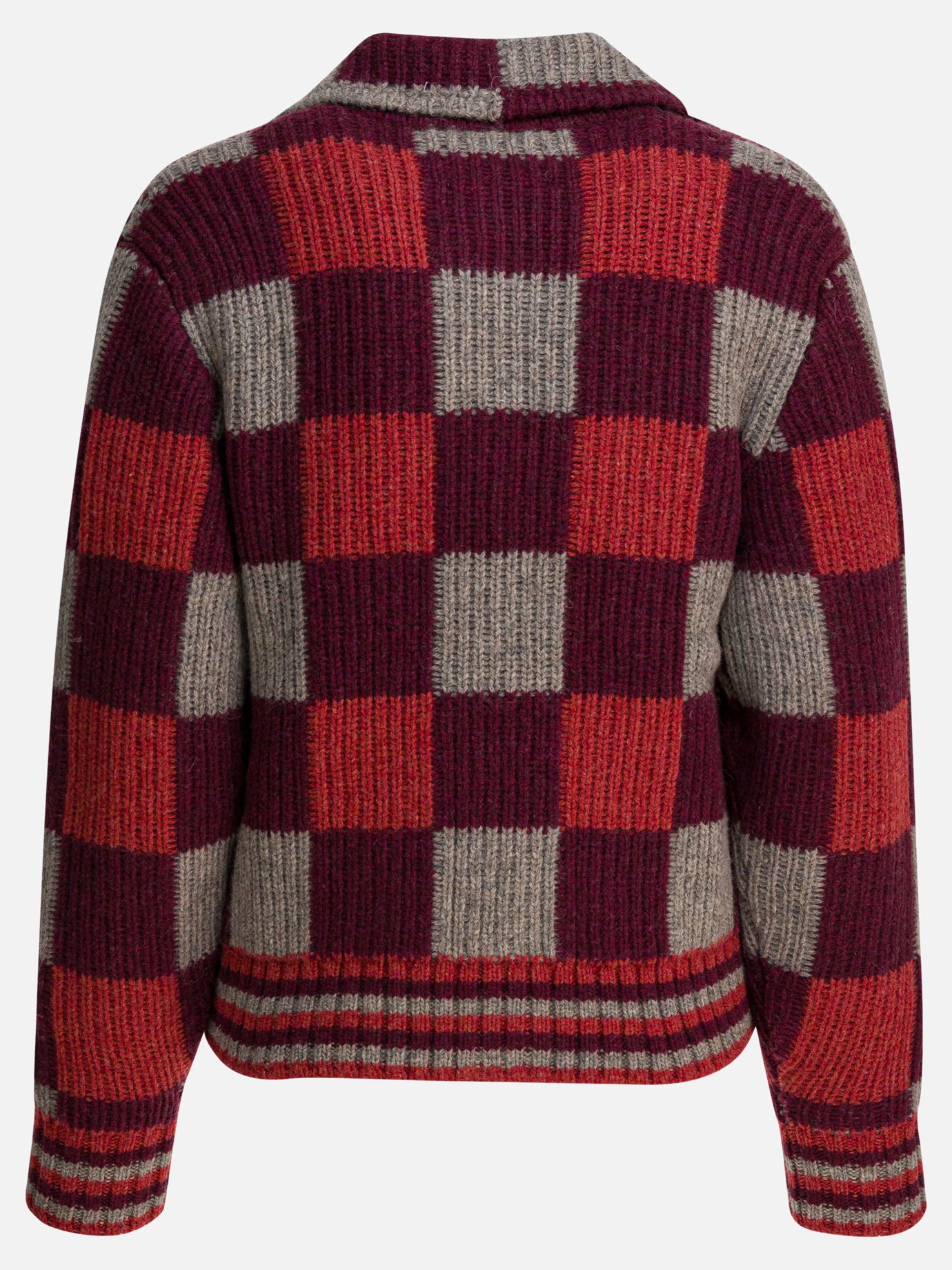 Cardigan Check  Bordeaux - Filson Donna | PDP | VIETTI Online Store | Zoom-Modal_2
