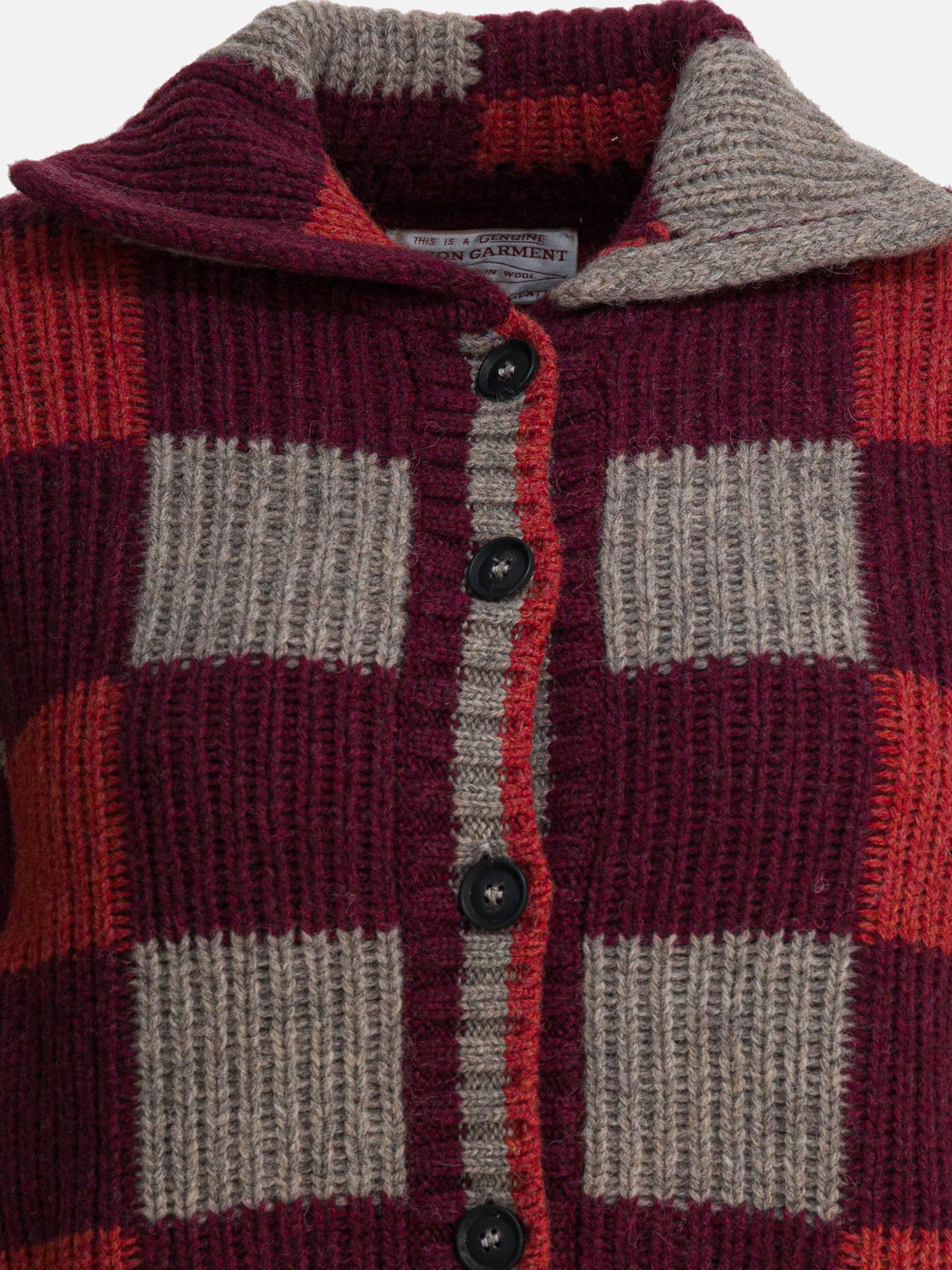 Cardigan Check  Bordeaux - Filson Donna | PDP | VIETTI Online Store | Zoom-Modal_3
