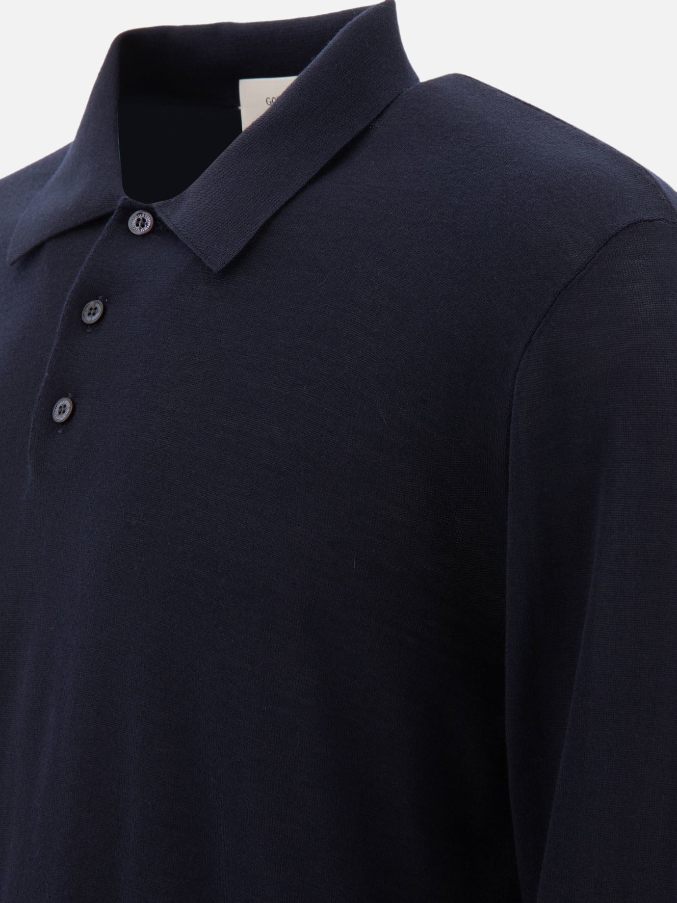 Polo con bottoni Solid colour  Blu - Golden Goose Uomo | PDP | VIETTI Online Store | thumbnail_4
