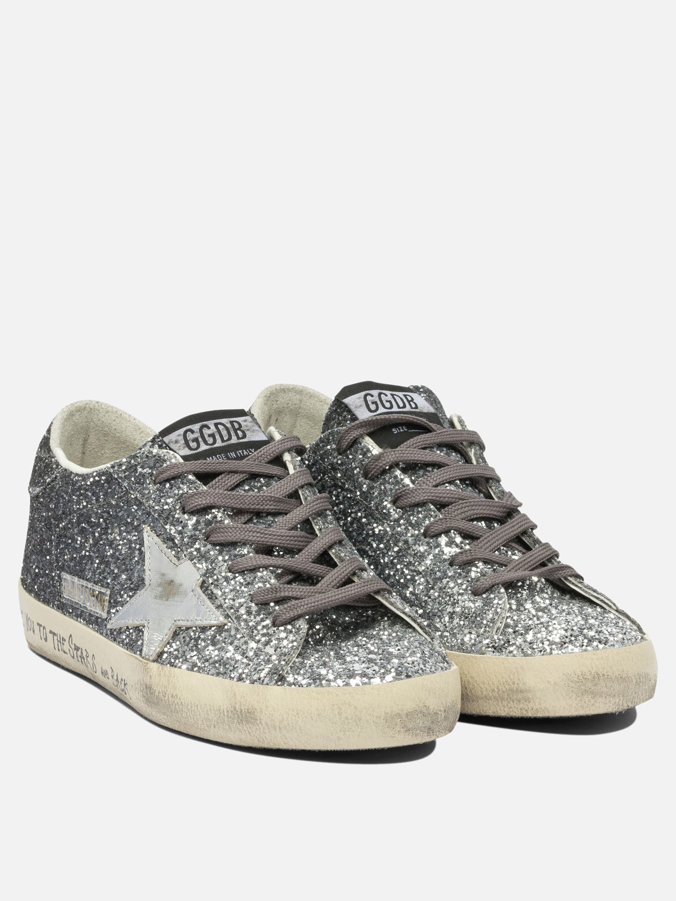 Low top sneakers 63% polyethylene 26% cotton 11% cow leather - 100% rubber  Silver - Golden Goose Women | PDP | VIETTI Online Store | Zoom-Modal_2
