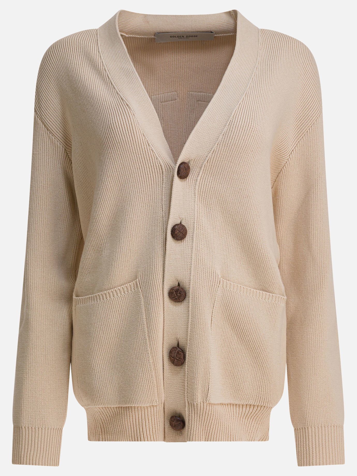 Cardigan Solid colour  Beige - Golden Goose Donna | PDP | VIETTI Online Store | Zoom-Modal
