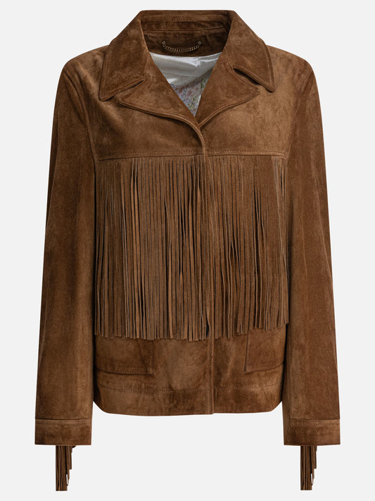 Golden Goose Giacca in suede con frange 29086588_40 Brown 1