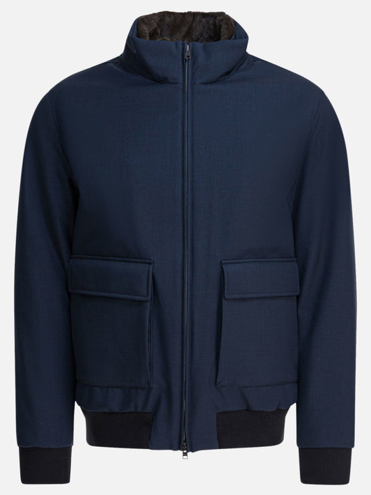 Bomber jackets Solid colour  Blue - Herno Men | PLP | VIETTI Online Store 
