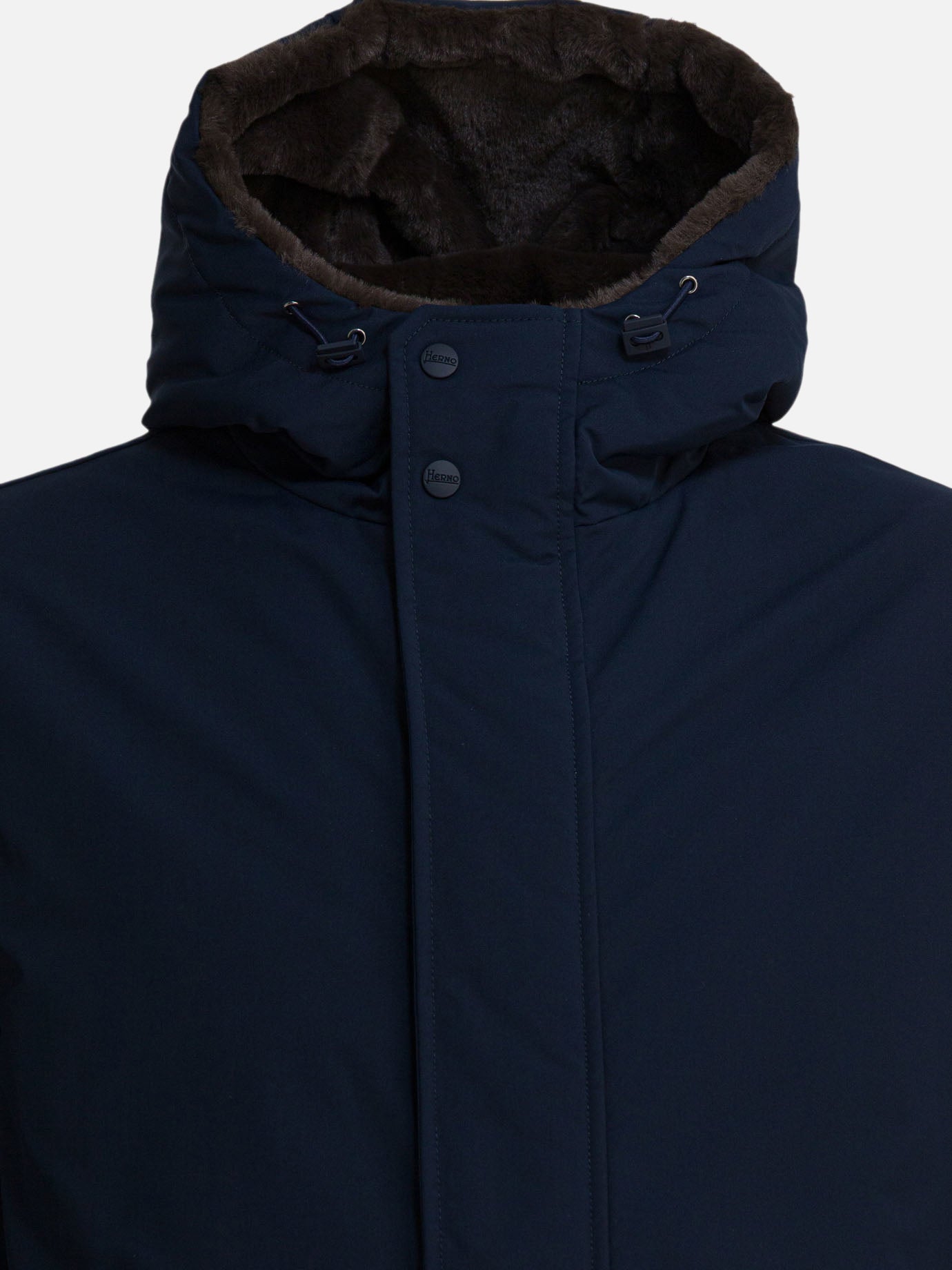 Long coats Solid colour  Blue - Herno Men | PDP | VIETTI Online Store | Zoom-Modal_3
