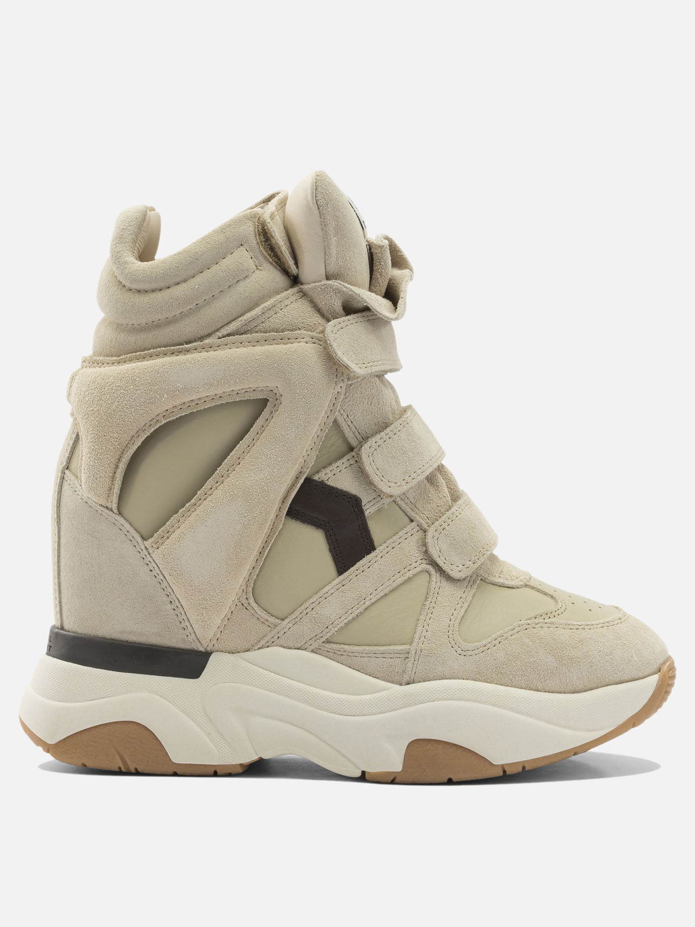 High top sneakers 100% cow leather - 100% rubber  Beige - Isabel Marant Women | PDP | VIETTI Online Store | Zoom-Modal
