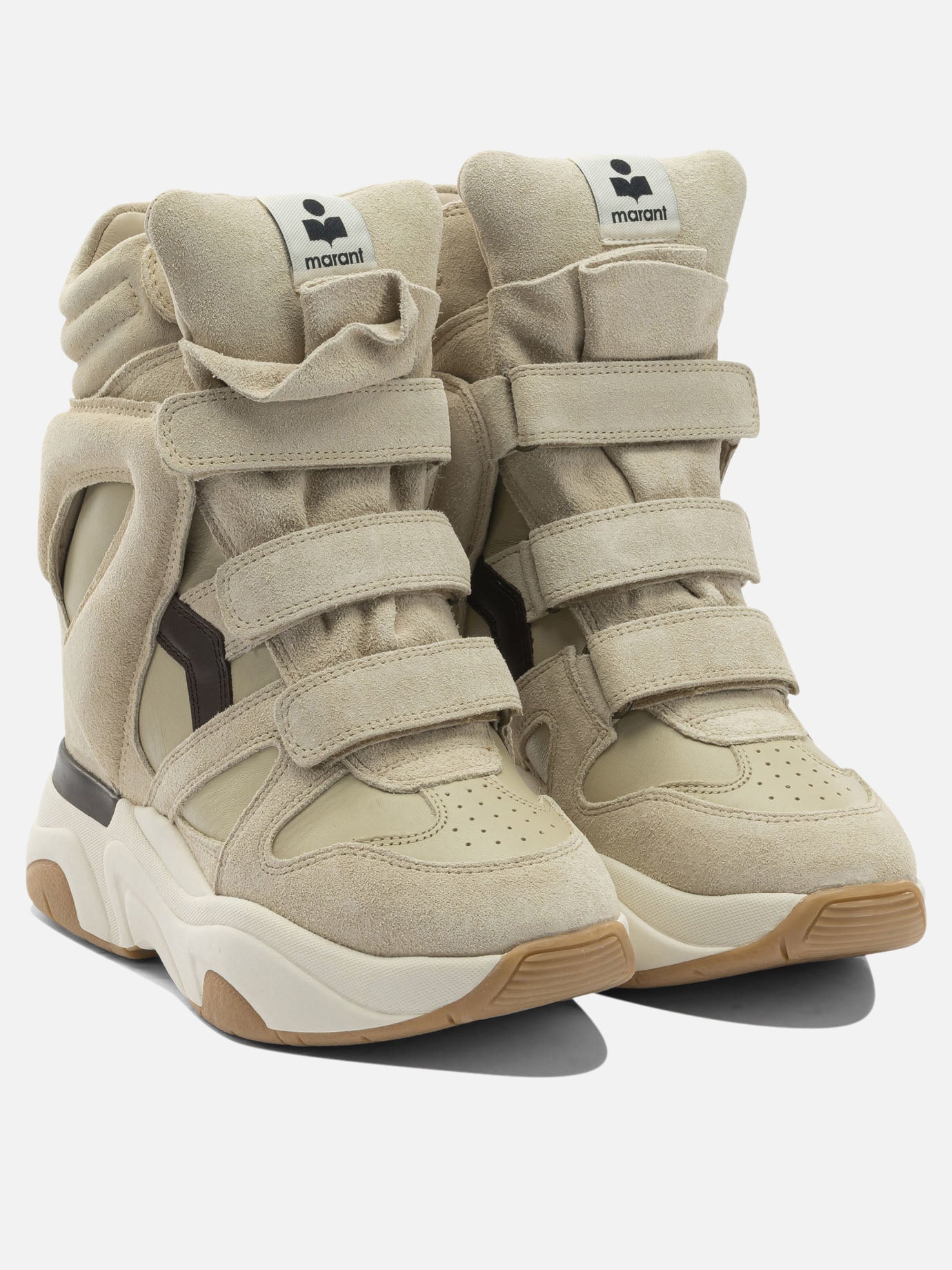 High top sneakers 100% cow leather - 100% rubber  Beige - Isabel Marant Women | PDP | VIETTI Online Store | thumbnail_2