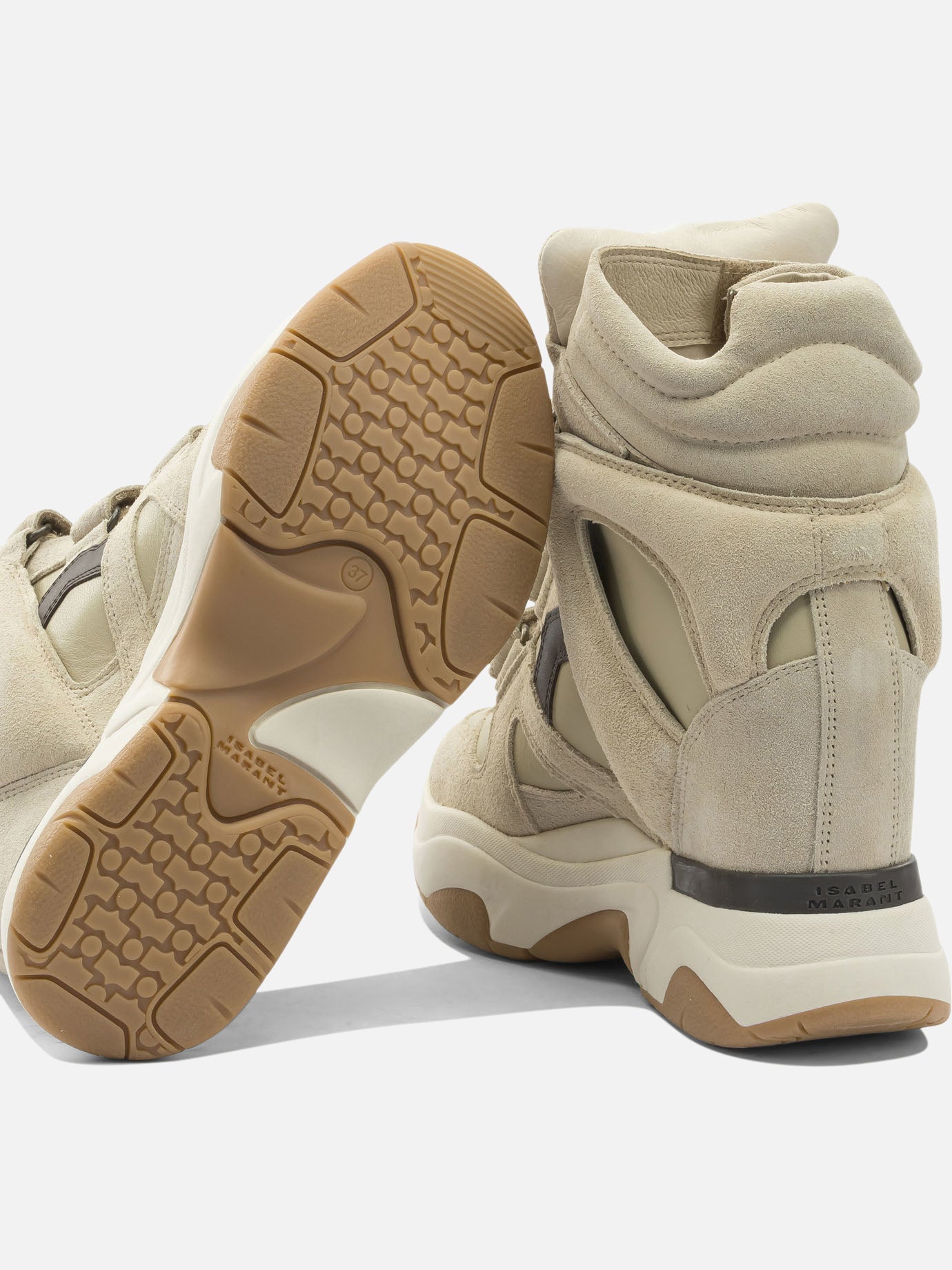 High top sneakers 100% cow leather - 100% rubber  Beige - Isabel Marant Women | PDP | VIETTI Online Store | Zoom-Modal_5
