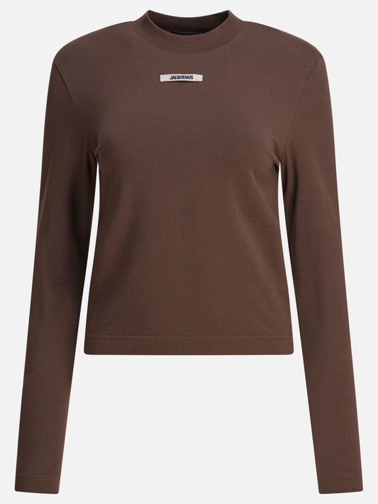 Crewneck t-shirts Logo  Brown - Jacquemus Women | PLP | VIETTI Online Store 
