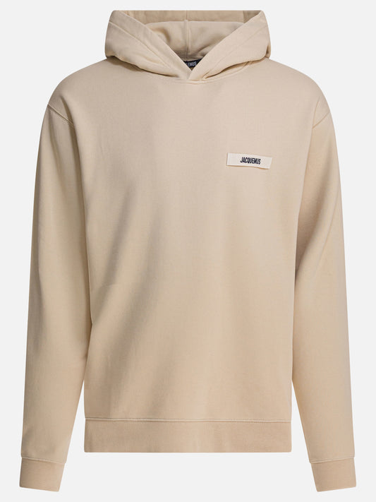 Jacquemus Felpa con cappuccio "Gros Grain" 12239370_S Beige 1