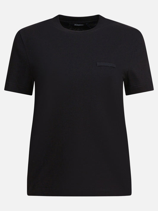 Crewneck t-shirts Logo  Black - Jacquemus Women | PLP | VIETTI Online Store 

