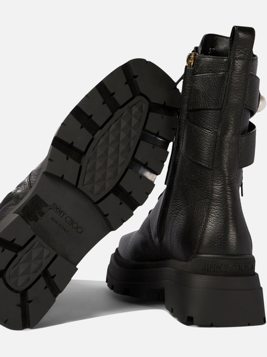 Combat boots 90% goat 10% lamb - 100% rubber  Black - Jimmy Choo Women | PLP | VIETTI Online Store 
