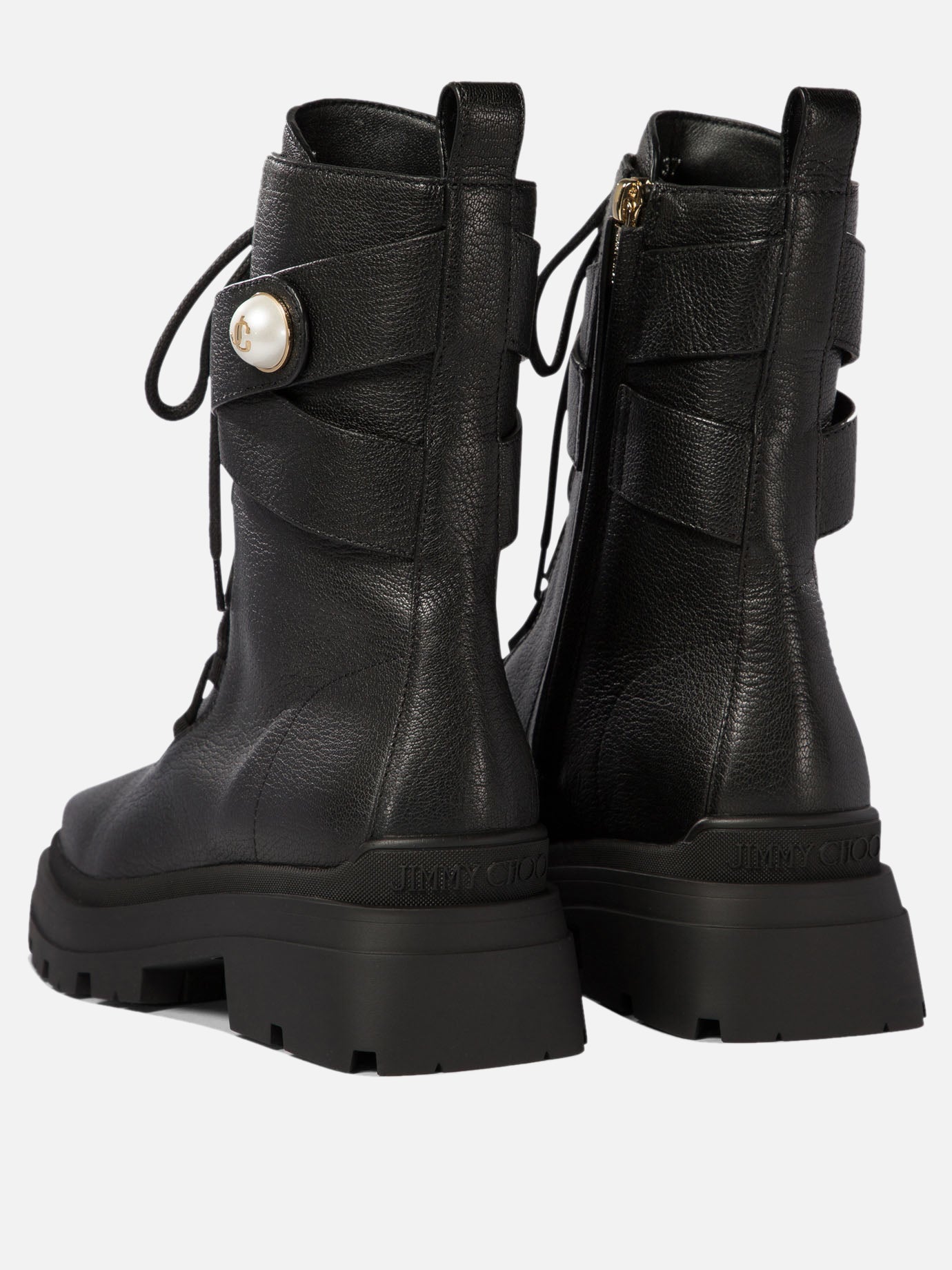 Combat boots 90% goat 10% lamb - 100% rubber  Black - Jimmy Choo Women | PDP | VIETTI Online Store | Zoom-Modal_5
