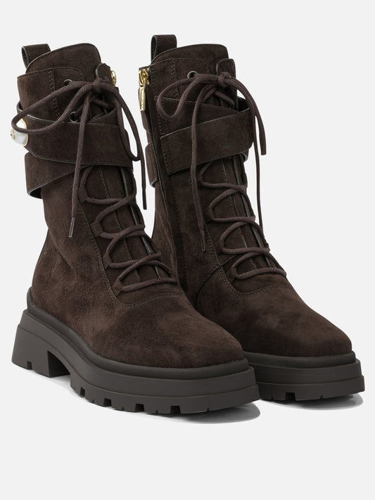 Combat boots 90% goat 10% lamb - 100% rubber  Brown - Jimmy Choo Women | PDP | VIETTI Online Store | 2
