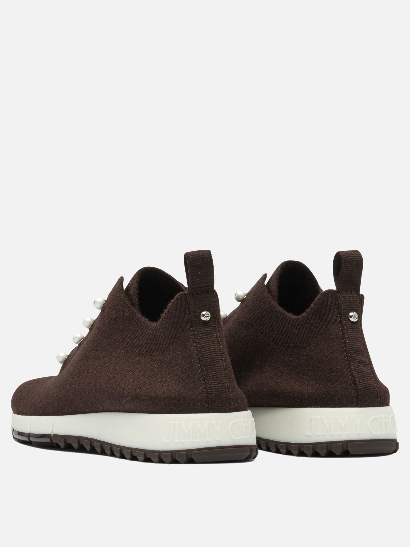 Low top sneakers 100% textile - 100% rubber  Brown - Jimmy Choo Women | PDP | VIETTI Online Store | thumbnail_4