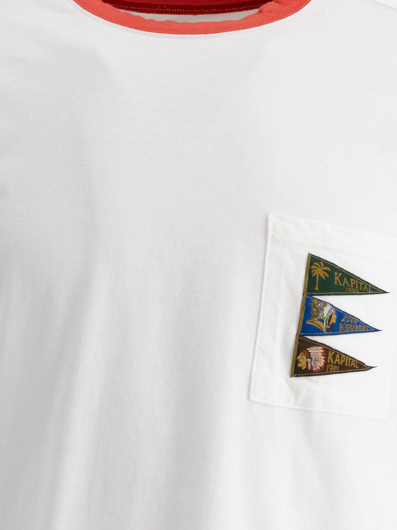 Crewneck t-shirts Solid colour  White - KAPITAL Men | PDP | VIETTI Online Store | Zoom-Modal_3
