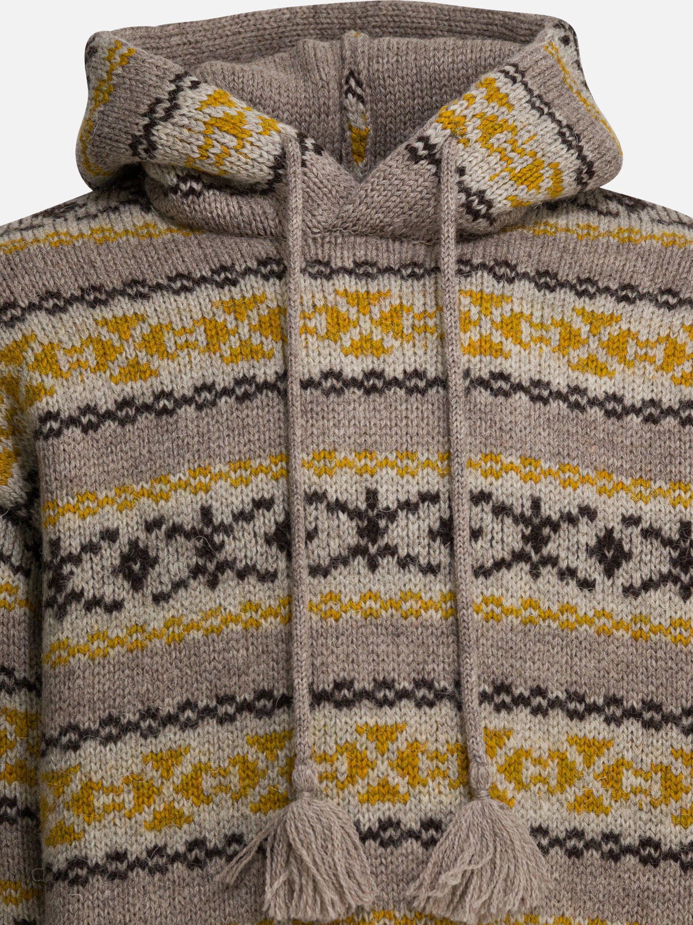 Hooded sweaters Textured knit  Yellow - KAPITAL Men | PDP | VIETTI Online Store | thumbnail_3