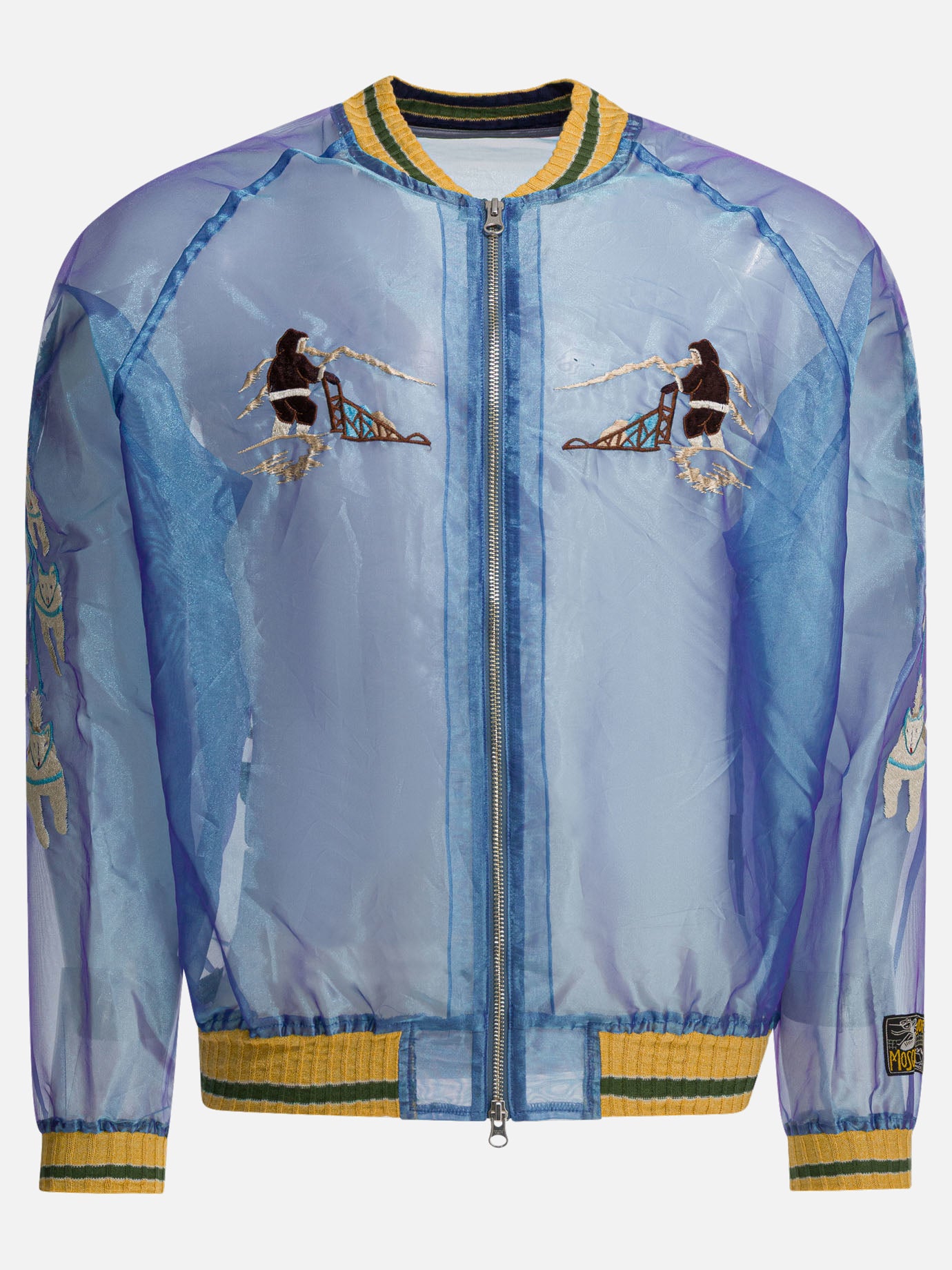Bomber jackets Embroidered  Light blue - KAPITAL Men | PDP | VIETTI Online Store | thumbnail