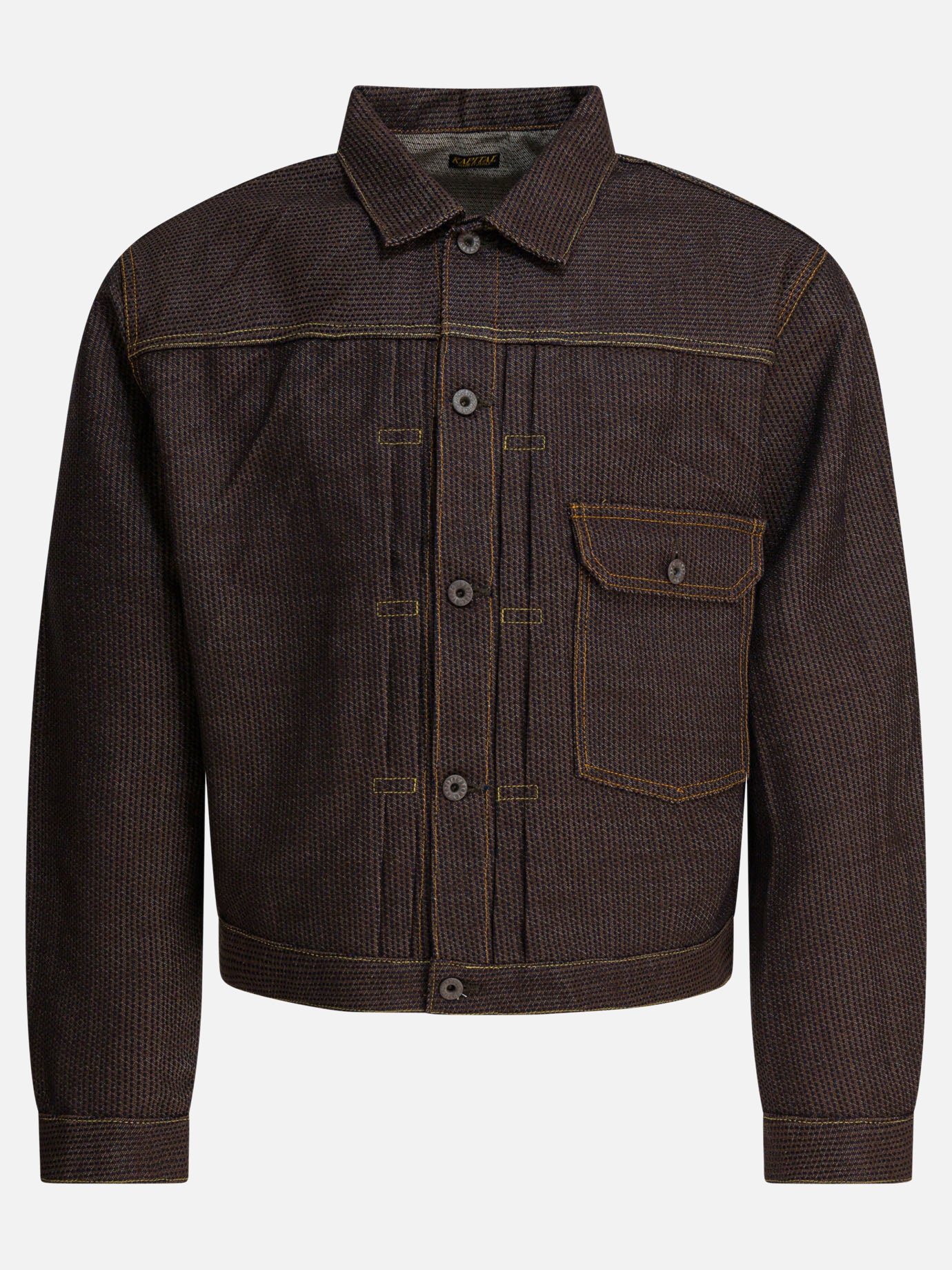 Denim jackets Solid colour  Brown - KAPITAL Men | PDP | VIETTI Online Store | Zoom-Modal
