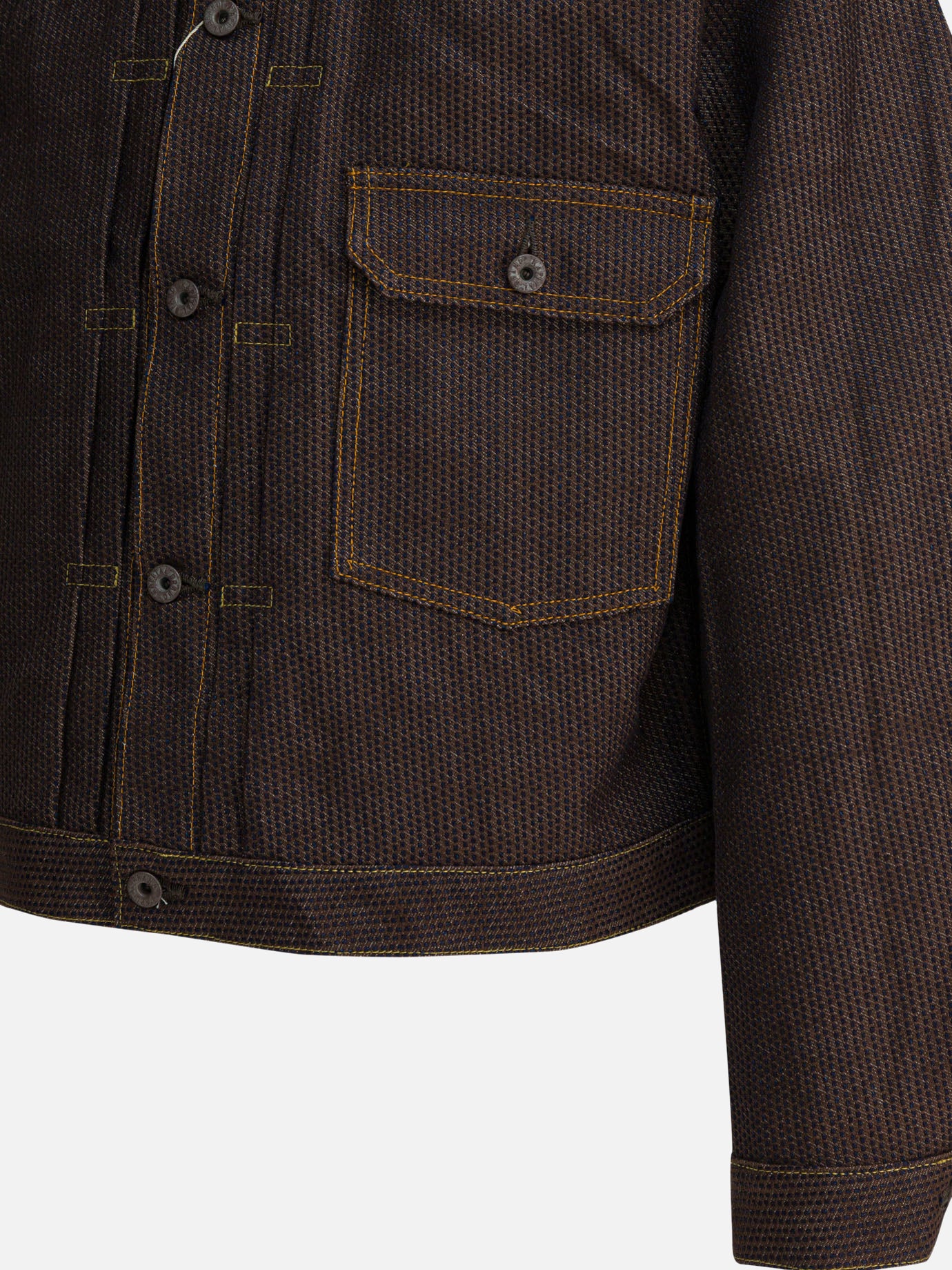 Denim jackets Solid colour  Brown - KAPITAL Men | PDP | VIETTI Online Store | thumbnail_4