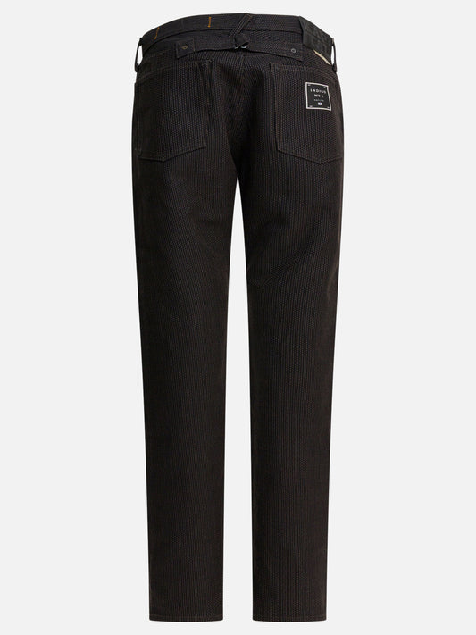 Straight-leg jeans Solid colour  Black - KAPITAL Men | PLP | VIETTI Online Store | 2
