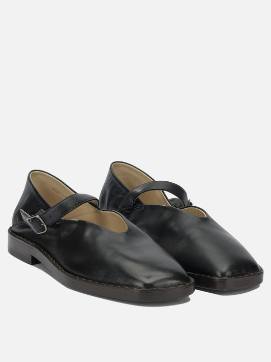 Mary Jane ballet flats 100% calf leather  Black - Lemaire Women | PDP | VIETTI Online Store | 2
