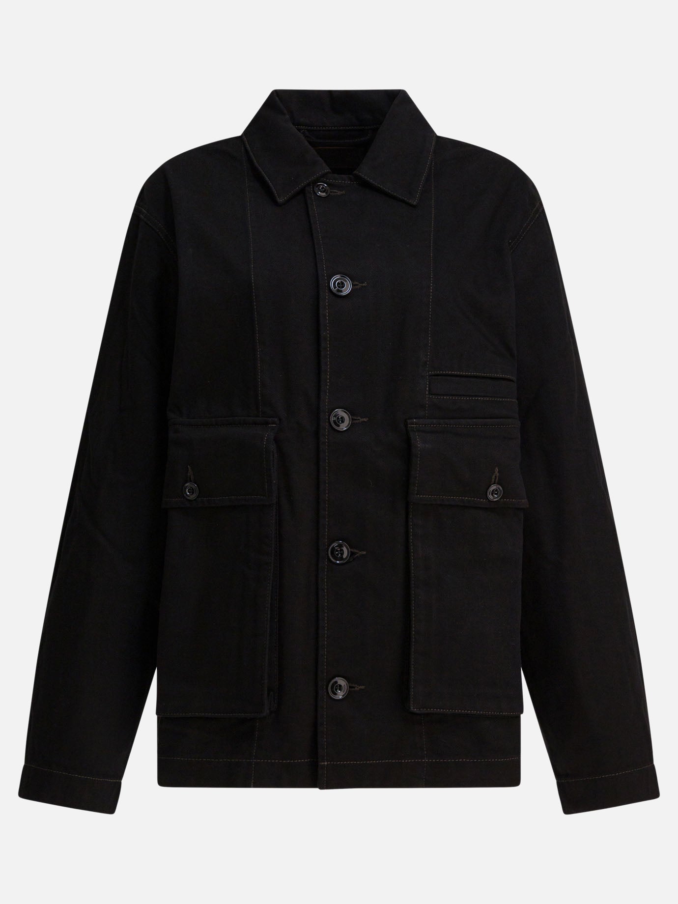 Overshirt jackets Solid colour  Black - Lemaire Women | PDP | VIETTI Online Store | Zoom-Modal
