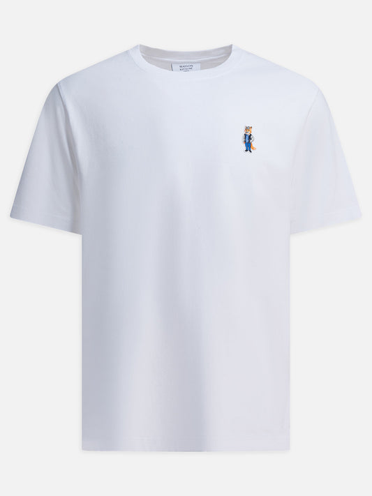 T-shirt girocollo Logo  Bianco - Maison Kitsuné Uomo | VIETTI Online Store 
