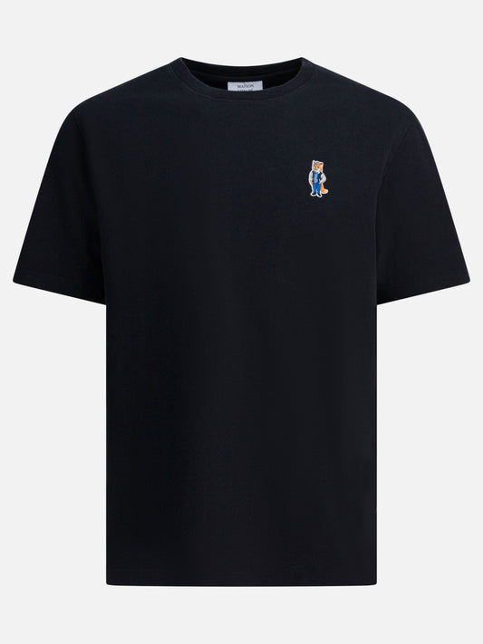 T-shirt girocollo Logo  Nero - Maison Kitsuné Uomo | VIETTI Online Store 

