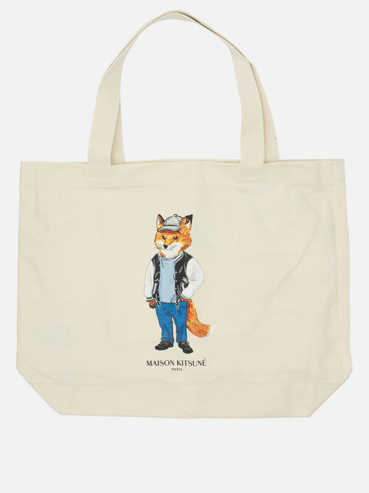 Large bags Logo  Beige - Maison Kitsuné Men | PDP | VIETTI Online Store 
