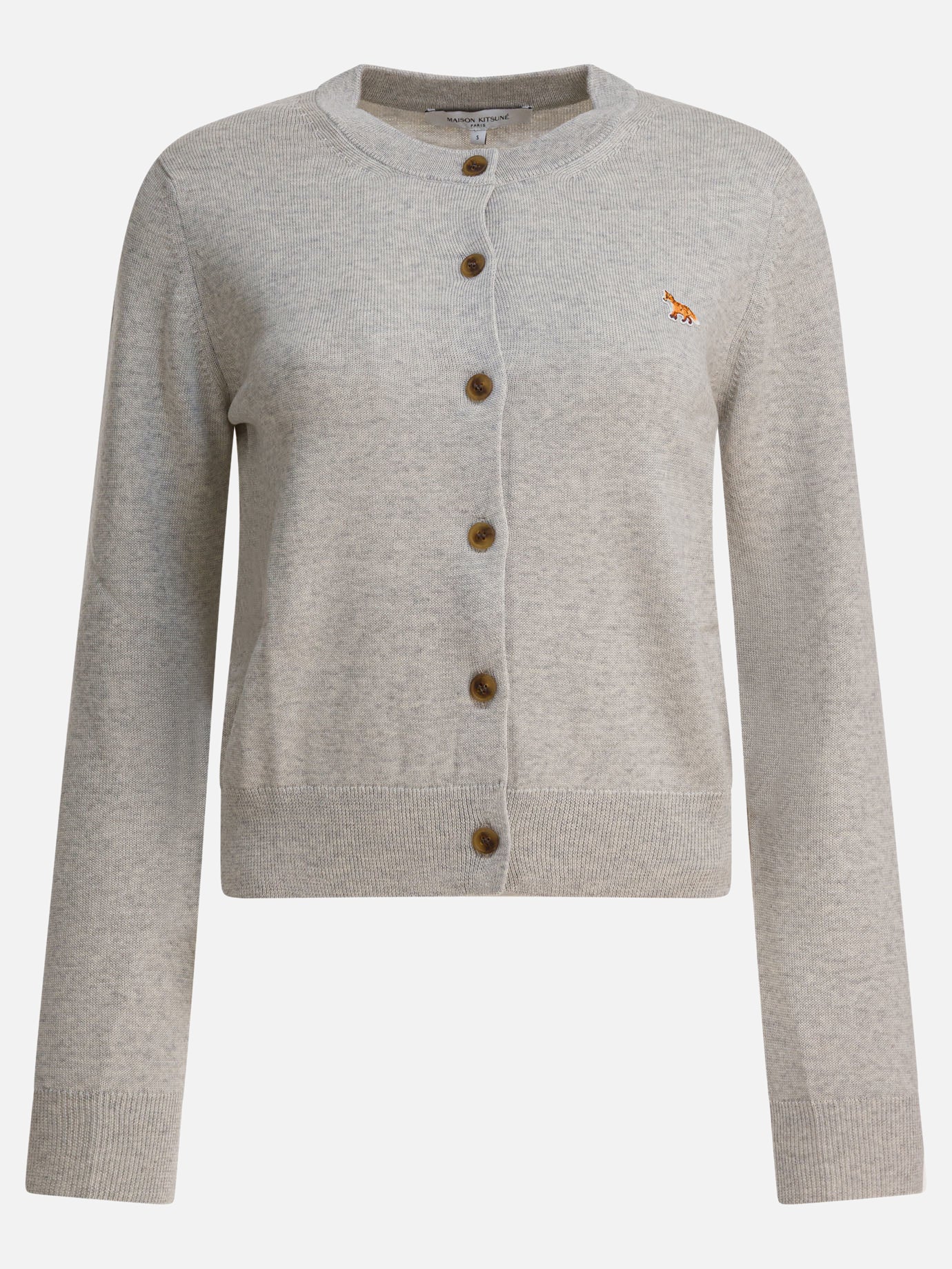 Cardigan Logo  Grigio - Maison Kitsuné Donna | PDP | VIETTI Online Store | thumbnail