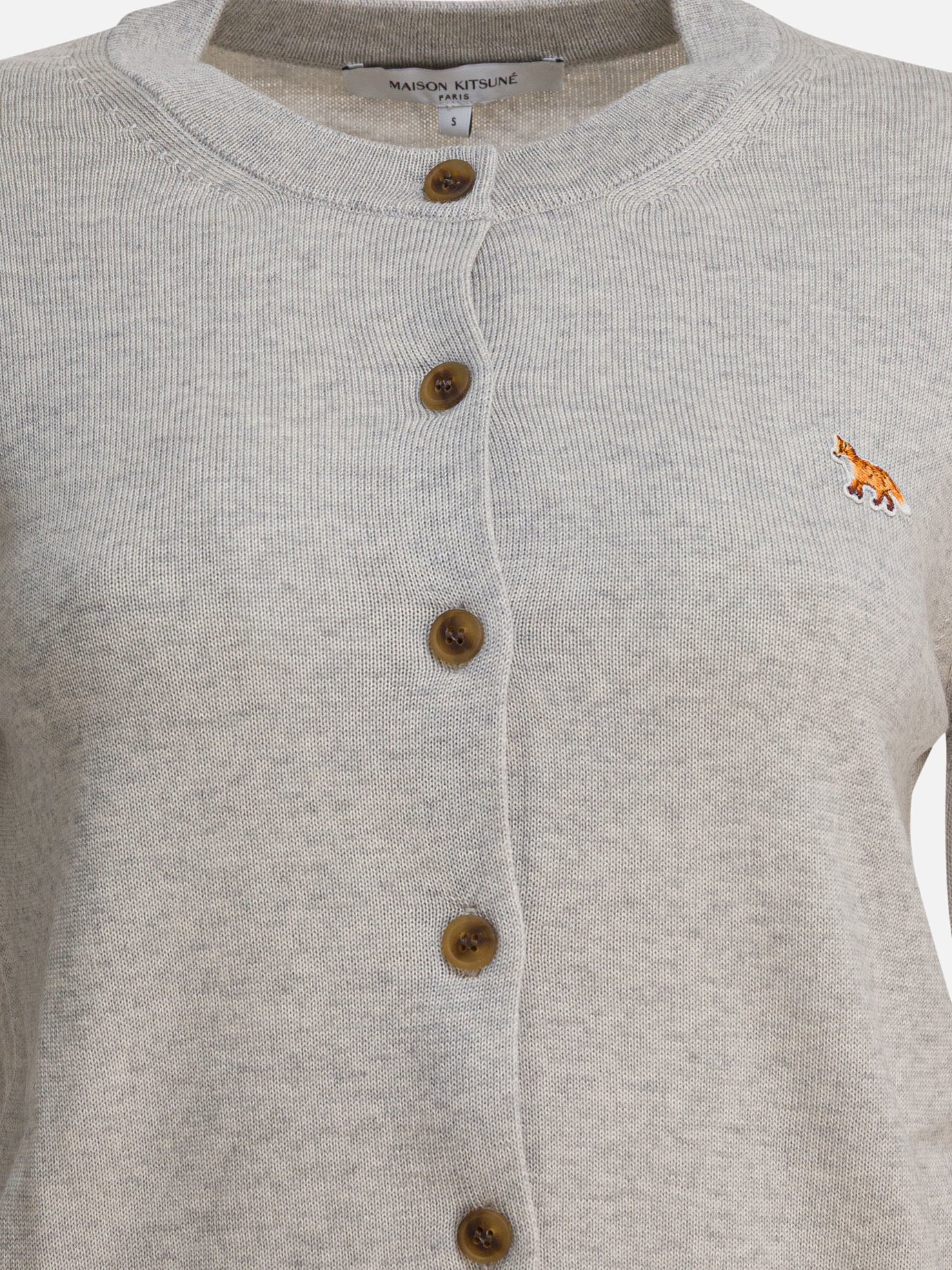 Cardigan Logo  Grigio - Maison Kitsuné Donna | PDP | VIETTI Online Store | thumbnail_3