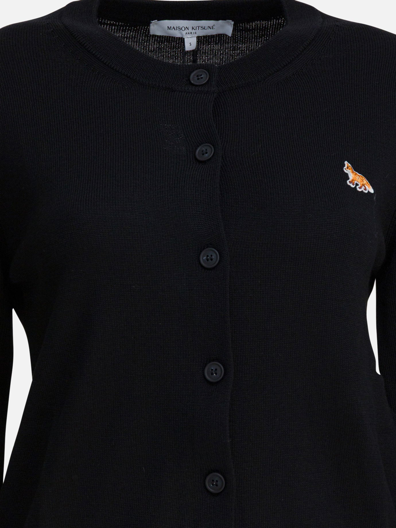 Cardigans Logo  Black - Maison Kitsuné Women | PDP | VIETTI Online Store | thumbnail_3