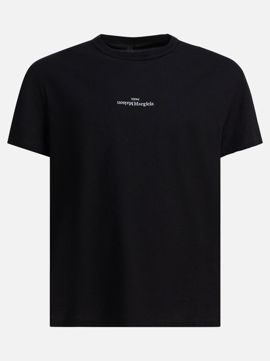 T-shirt girocollo Logo  Nero - Maison Margiela Uomo | PDP | VIETTI Online Store 
