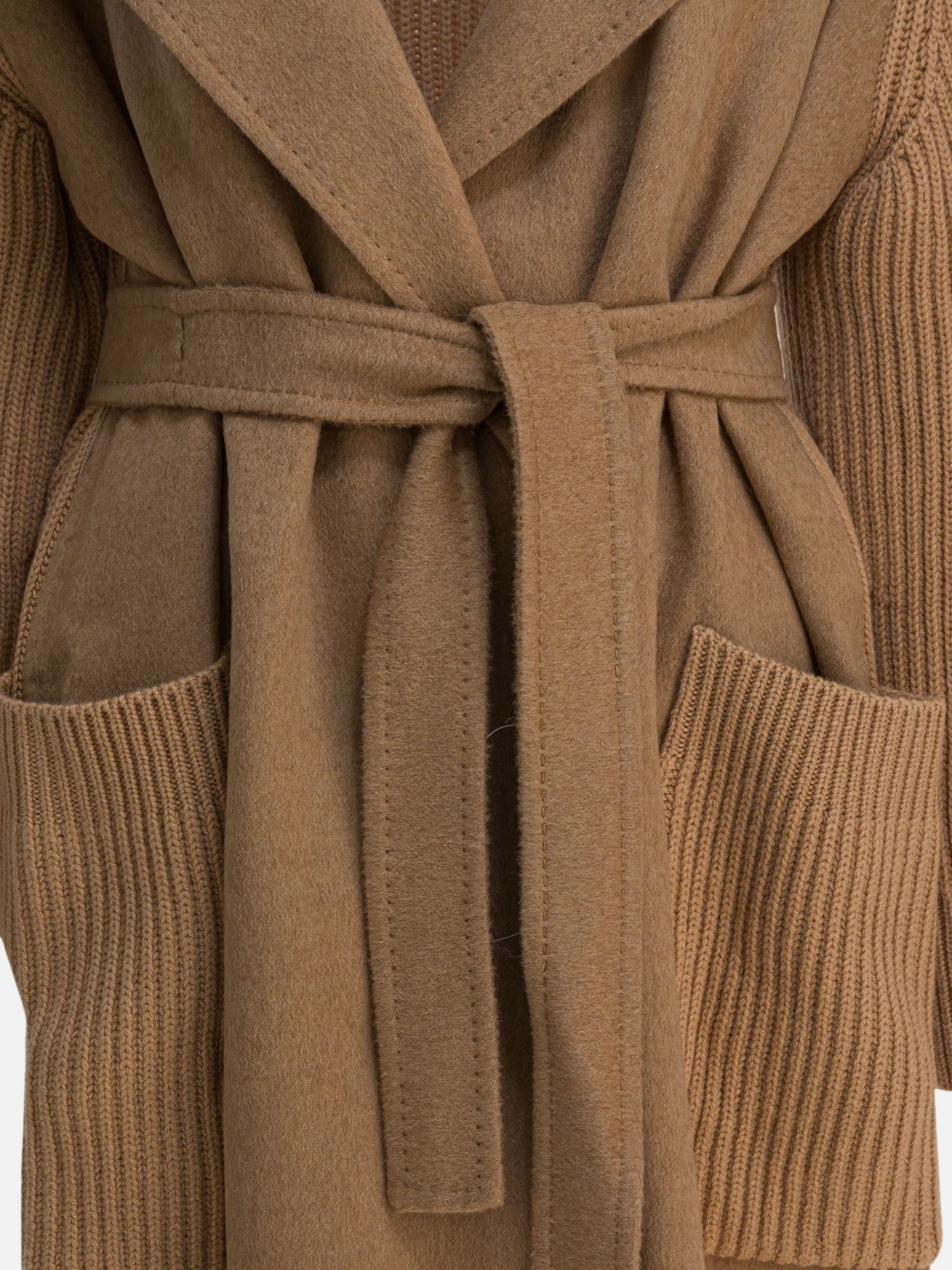 Long coats Solid colour  Brown - Max Mara Women | PDP | VIETTI Online Store | thumbnail_3
