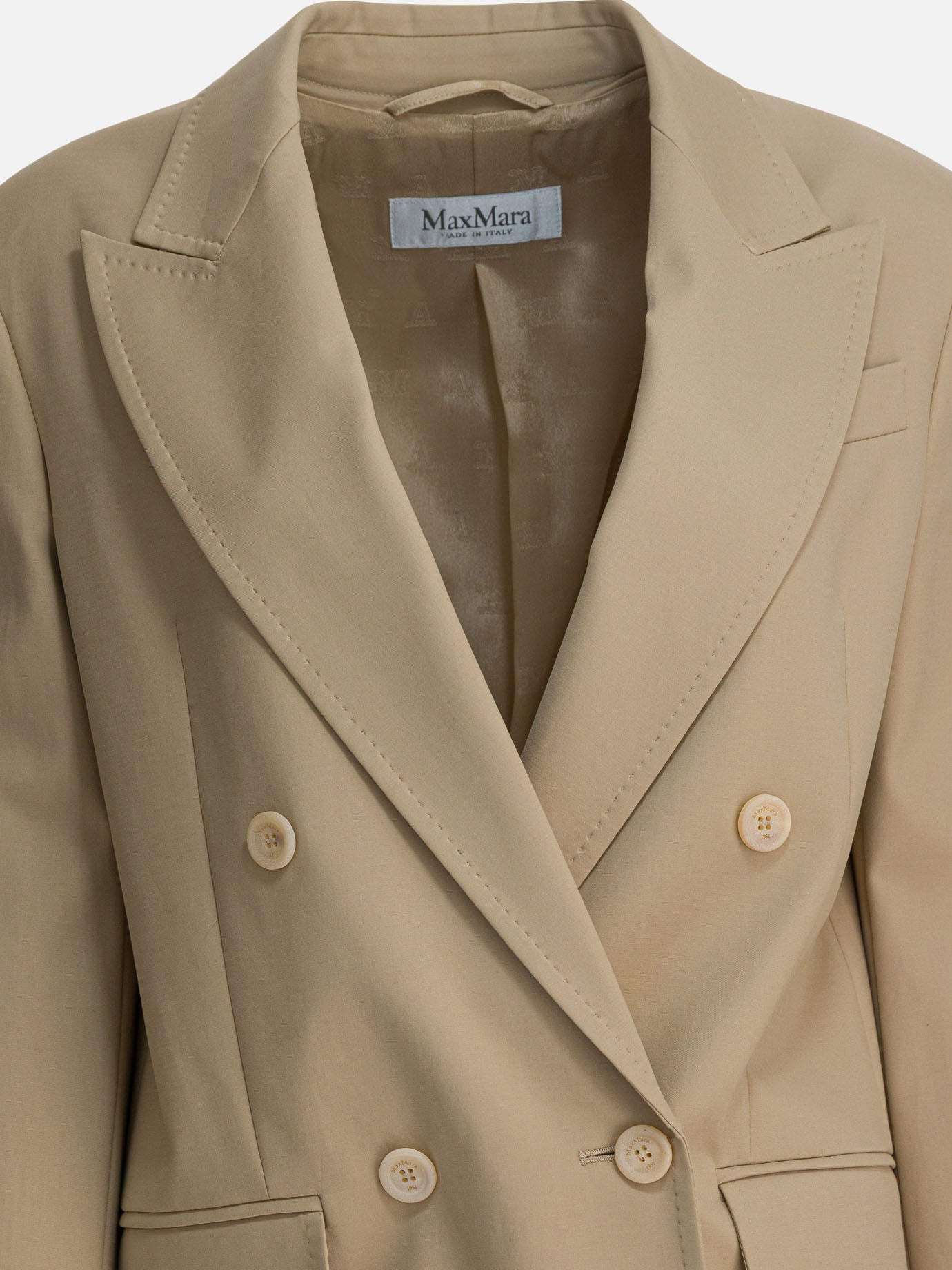 Blazers Solid colour  Beige - Max Mara Women | PDP | VIETTI Online Store | thumbnail_3