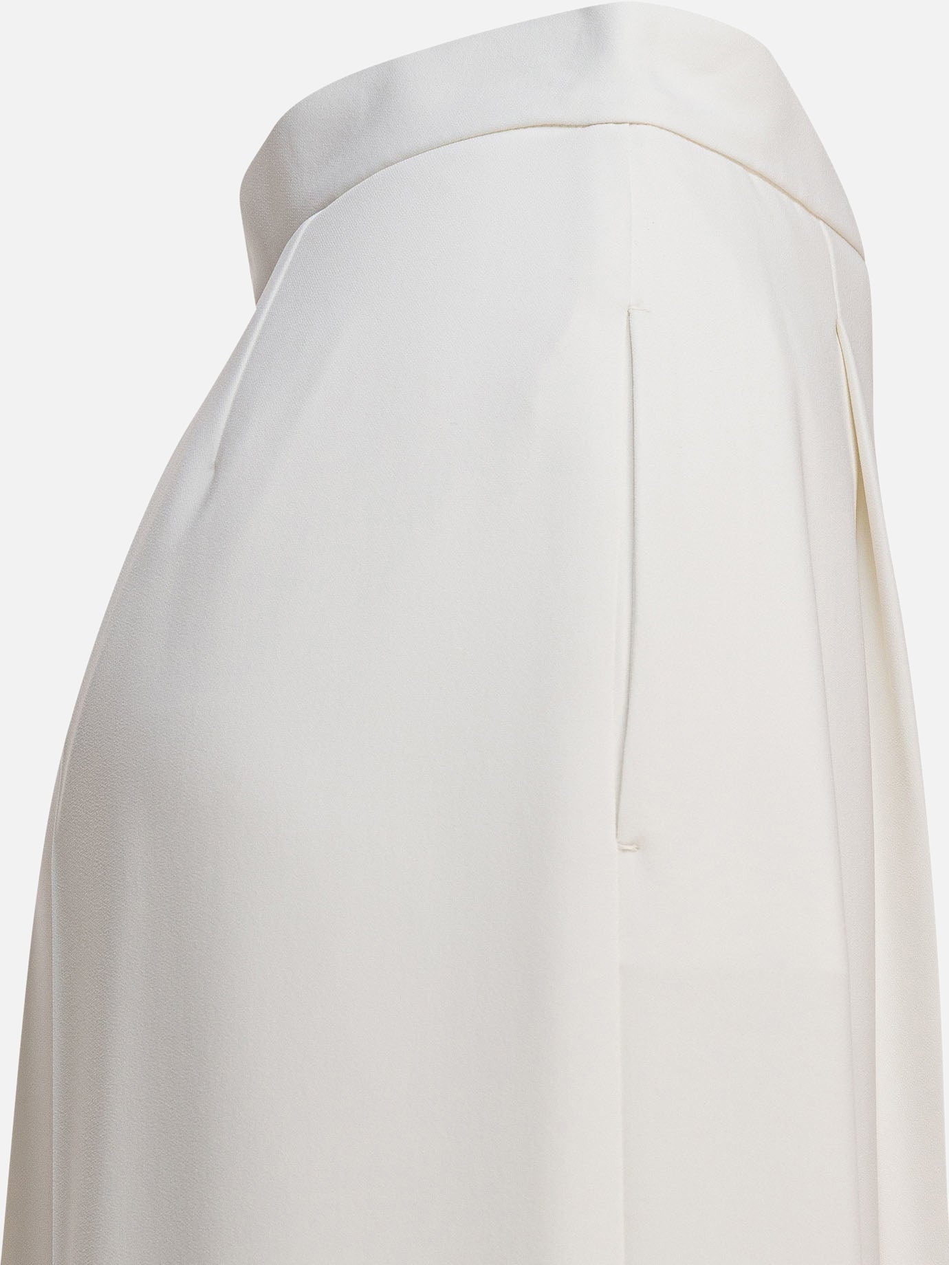 Max Mara Pantalone ampio in cady 16919893_38 White thumbnail_4