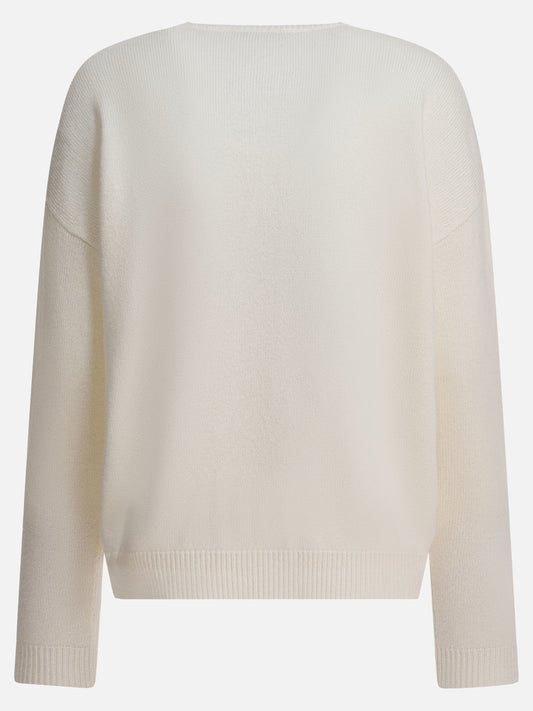 Max Mara Maglione in lana e cashmere 13438410_S White 2
