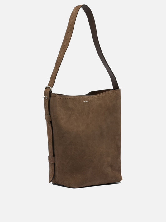 Max Mara Borsa a spalla "Archetipo" scamosciata 16568040_UNI Brown 2