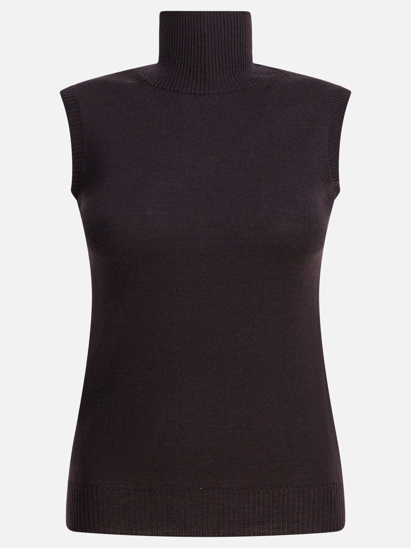 Max Mara Sportmax Mock neck sleeveless 11744341_S Brown thumbnail_1