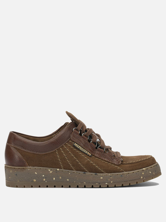 Low top sneakers 100% leather - 100% rubber  Brown - Mephisto Men | PDP | VIETTI Online Store 
