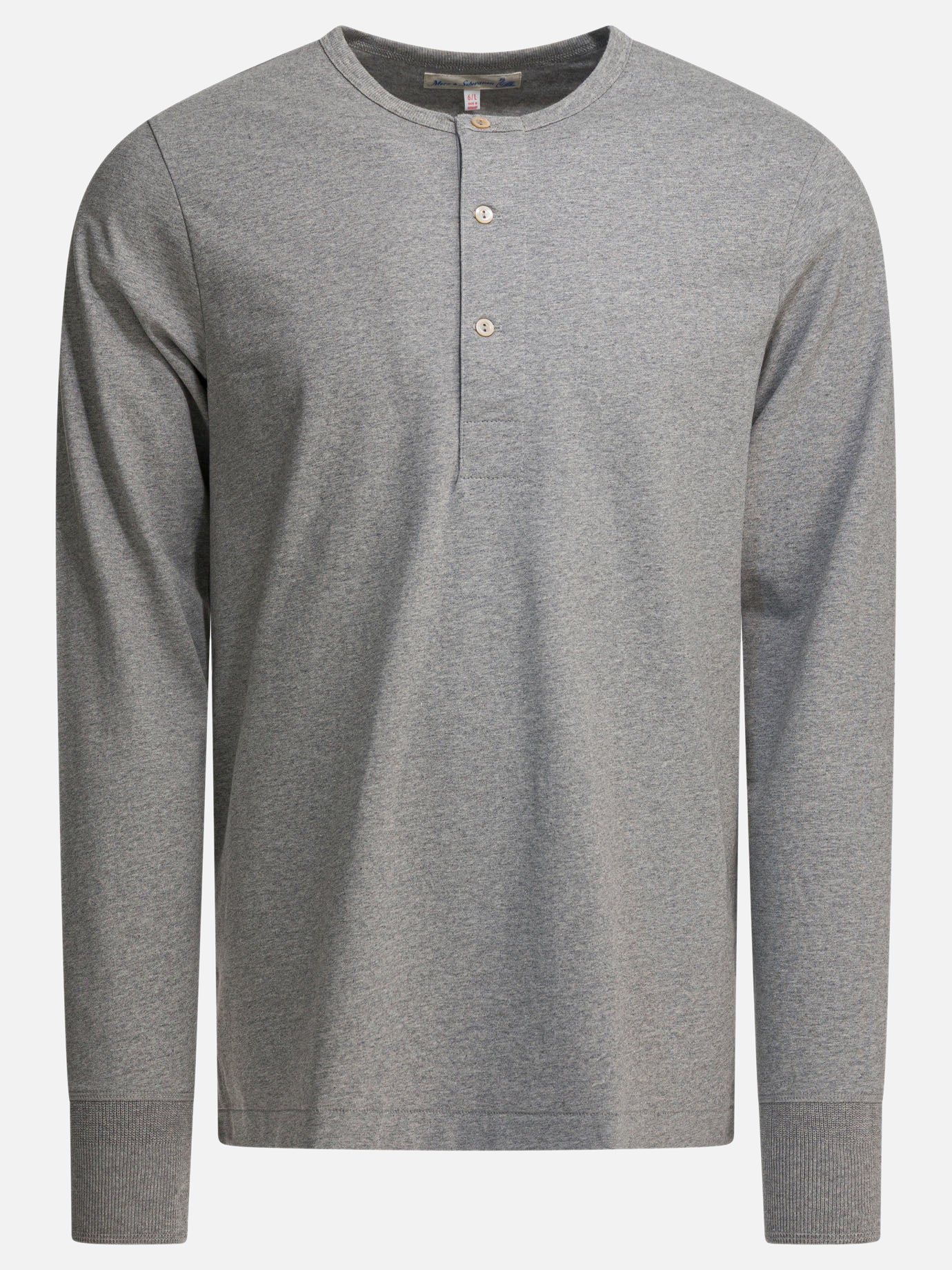 T-shirt serafino Solid colour  Grigio - Merz b. Schwanen Uomo | PDP | VIETTI Online Store | Zoom-Modal
